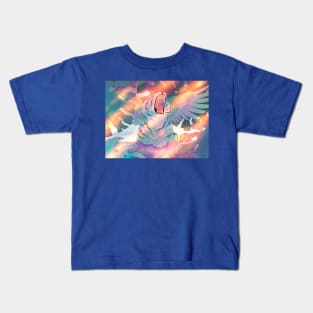 Blue winged tiger yawning Kids T-Shirt